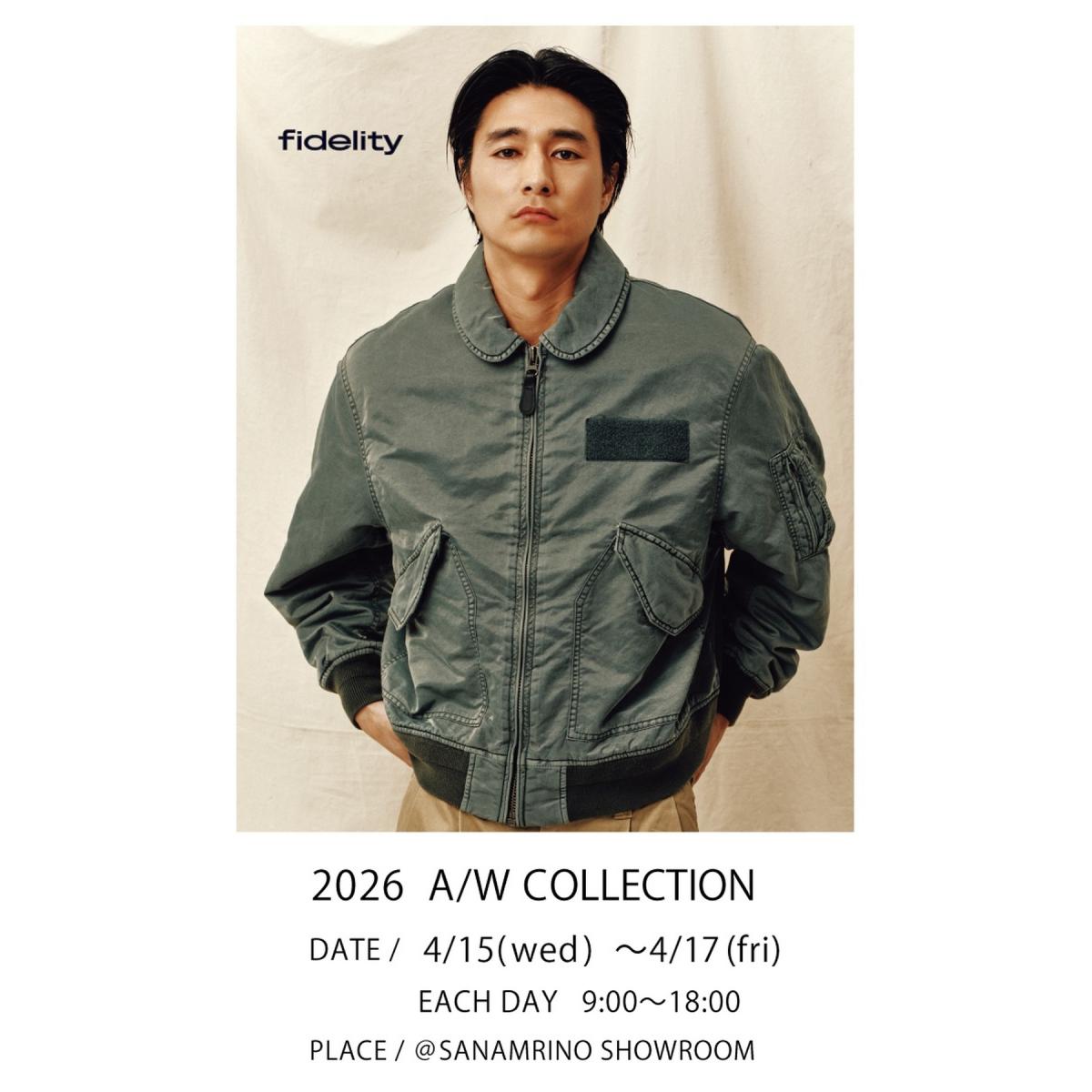FIDELITY /BEN DAVIS 26秋冬展示会のお知らせ